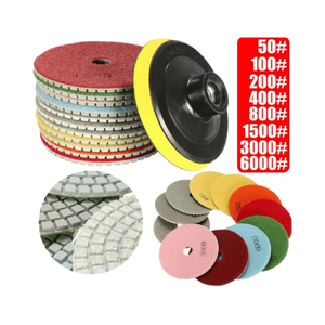Wet <b>Polishing</b> Pads Set OEM Buffing Grinding Discs Grit 150 for <b>Marble</b> Quartz Concrete Floor - Product Image 5