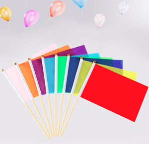 Bandierina Promozionale Personalizzata con Logo, in Poliestere Resistente allo Sbiadimento, Colori Vivaci, Portatile con Punta a Lancia, 14x21 cm - Product Image 3