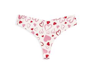 Sexy Damesroze Bloemenademende, Digitale Print, Met Hart En Patroon En Naadloze, Laagbouw Yoga Slips Met Brief S-XL - Product Image 3