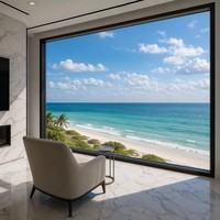 Ventana Abatible de Aluminio de Grado Profesional con Doble Acristalamiento y Sellado Impermeable, Ventanas de Aluminio con Rotura de Puente Térmico