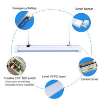 Impermeable 60cm 120cm 150cm Linear Batten IP65 LED Tri-Proof Lighting con 20W 40W 60W 5 años de garantía