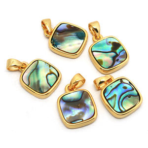 JF7282 Liontin Persegi Berlian Imitasi Alami Berfaset, Batu <span class=keywords><strong>Teardrop</strong></span> Emas Kecil - Product Image 3