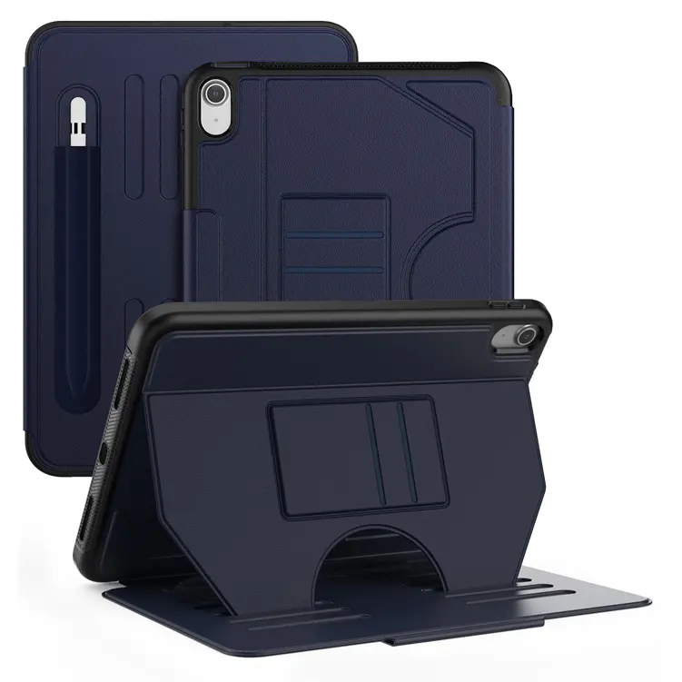 Di lusso in pelle PU supporto robusto portamatite Slot per schede multifunzione magnetica Smart Flip Tablet Cover custodia per Ipad