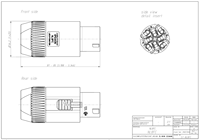 Connecteur de câble NL8FC 8 pôles avec verrouillage à loquet et déchargeur de tension de type mandrin Speakon Neutrik