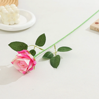 Rose artificielle en soie imitation, faite à la main, réaliste, style européen, pour la décoration de la maison, les arrangements de mariage, mur de fleurs