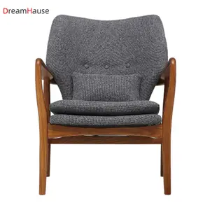 Dreamhause-sofá nórdico individual Simple, moderno, para balcón, silla de ocio, para apartamento, sala de estar, sillas de madera maciza