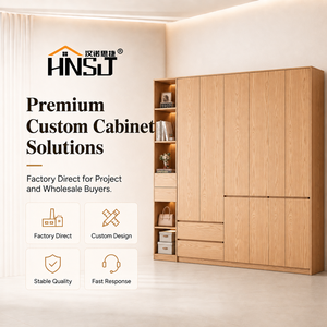 Armadio dal Design Moderno Personalizzato con Finitura Effetto Legno, Cassetti Pieghevoli e Ante in MDF per Arredamento Domestico in Camere <span class=keywords><strong>da</strong></span> <span class=keywords><strong>Letto</strong></span> o Appartamenti - Product Image 1