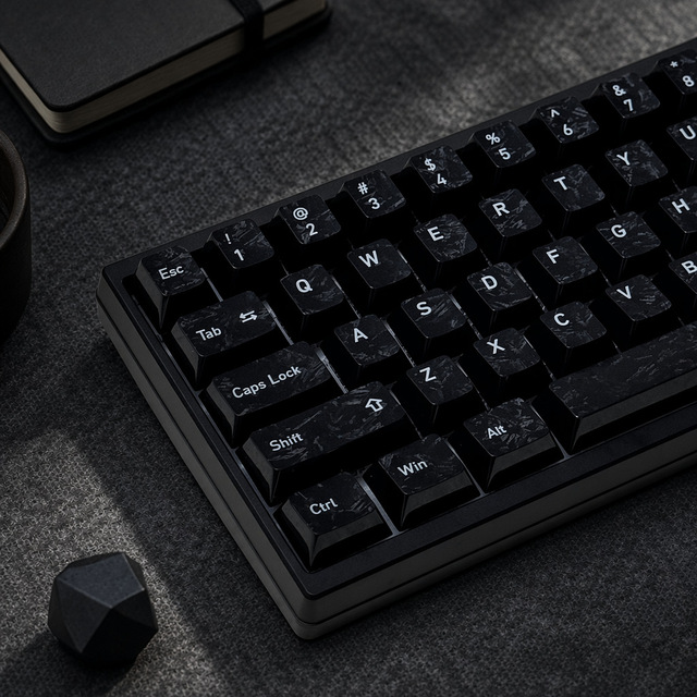 In Stock Wholesale 115-Key Small Full Set Mechanical Keycaps 60/65/75/100 Percent Black/White/Blue/Red Carbon Fiber PBT Keycaps