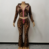 Nouvel ensemble tendance camouflage 2026 : veste à manches longues et pantalon long, deux pièces pour femme, style streetwear décontracté automne