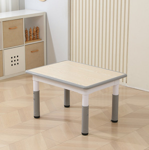 Ensemble table et chaise carrée réglable en hauteur pour enfants, sièges de bureau pour tout-petits, idéal pour l'école, la maternelle, la chambre et l'atelier - Product Image 2