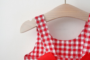 Wholesale Summer Baby Dress Kids Clothing Girls Fairy Ruffle Dresses With <b>Red</b> <b>Bow</b> of China Supplier - Product Image 3