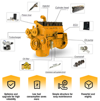 Pièce d'excavatrice : Ensemble moteur diesel complet 3126, 3304, 3406, 3408, 3412, 3508, 3512, 3306, 3204, 3208, 3116, 3066