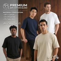 T-shirt Homme Oversize Uni Décontracté en Coton, Polyester et Spandex, Respirant, Style Street Hip Hop, Vente en Gros de Luxe