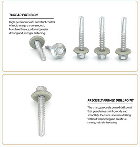 Vít phần nặng (38mm) -Vít tự khoan với máy giặt 16mm để nối các tấm lợp kim loại vào khung thép - Product Image 2