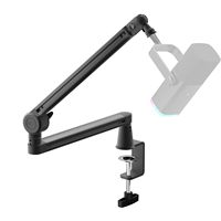 CMTECK AS16 Bras de microphone de diffusion de bureau de luxe, solution de montage de micro flexible à profil bas pour les créateurs de contenu