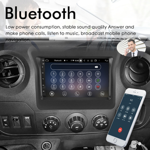 Sistema Multimedia Android para coche para Nissan NV400 <span class=keywords><strong>Opel</strong></span> <span class=keywords><strong>Movano</strong></span> Renault Master Vauxhall <span class=keywords><strong>Movano</strong></span> 2010-2018 Radio pantalla de navegación GPS - Product Image 3