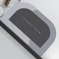 Tapis de bain en velours de cristal ultra doux, antidérapant, avec endos en caoutchouc, super absorbant, séchage rapide, tapis de sol écologique pour salle de bain