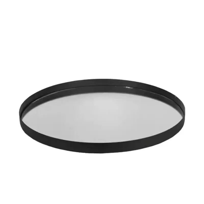 Ins — décoration d'intérieur moderne en métal noir, décoration de maison moderne avec miroir de vanité rond en fer métallique, à vendre