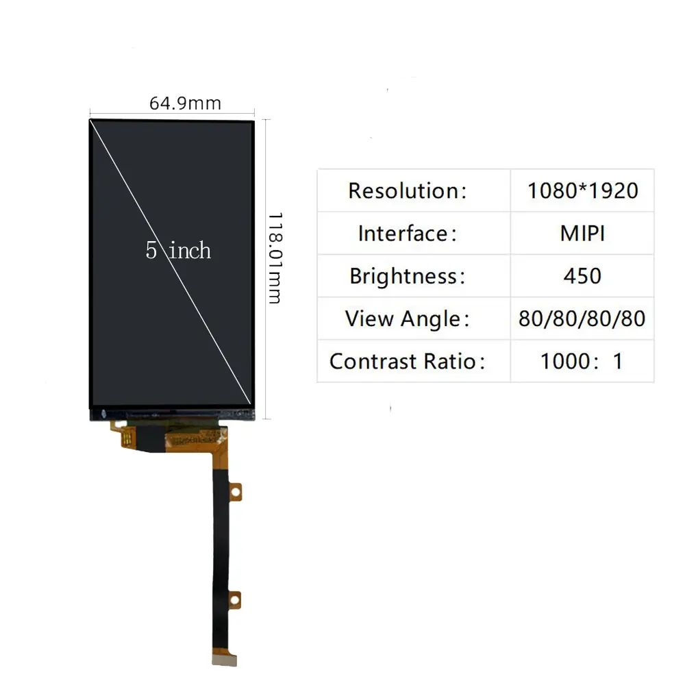 MIPI Mcu Rgb Spi Lvds antarmuka HD-MI 2.4 2.8 3 3.5 5 5.5 7 10.112.9 inci panel Tampilan warna kecil modul TFT LCD