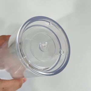 24Oz Pre-Drilled Double Walled Iced Coffee <b>Cup</b> Glitter Flow Floating Cold Drink Tumbler With Dome Lid - Product Image 3