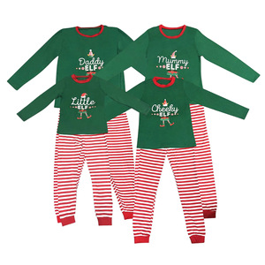 New <span class=keywords><strong>Cotton</strong></span> Família Natal Pijama Set Moda Impressão Pai Mãe Crianças Cão Família Combinando Roupas Roupas Família Sleepwear - Product Image 2