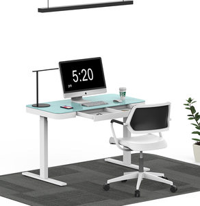 Kính cường lực hàng đầu có thể điều chỉnh chiều cao PC đứng lên bàn với ngăn kéo bàn văn phòng bàn máy tính bàn đứng - Product Image 3