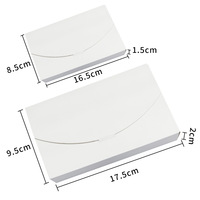 Boîtes pliantes en papier kraft de style enveloppe pour étuis de téléphone portable avec laminage mat, gaufrage, revêtement UV, 50 pièces MOQ