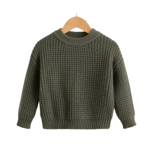 Pulls d'hiver écologiques anti-boulochage grande taille anti-rétrécissement col rond respirants en mélange polyester/coton pour garçons - Product Image 5