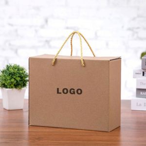 Caja de Papel para Regalo Personalizada por el Fabricante, Reciclable, con Doble Tapa y Asa de Cuerda, Logotipo de Marca y Embalaje de Regalo - Product Image 1