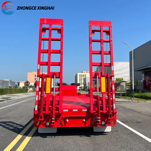 Precio <span class=keywords><strong>de</strong></span> fábrica cuello <span class=keywords><strong>de</strong></span> cisne 3/4 eje 20/40/45FT Lowbed/Lowboy/Low Flatbed Car Trailer Truck <span class=keywords><strong>para</strong></span> excavadora/maquinaria pesada - Product Image 3
