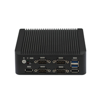 Ficep J4125 PC MINI Industri Tipis Aluminium 6 COM 4K 2x Intel I226 LAN Motherboard Terintegrasi 8GB DDR4 Tanpa Kipas Stok Intel UHD