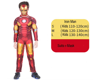 Traje de Cosplay de manga larga para niños 2024 para fiestas de Halloween y representaciones teatrales con máscara y mono de soldado de guerra de capa - Product Image 1