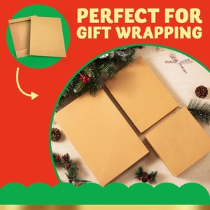 Christmas <b>brown</b> covered gift box, suitable for holiday underwear, paper cupcakes, DIY kraft paper <b>boxes</b>, customizable - Product Image 4