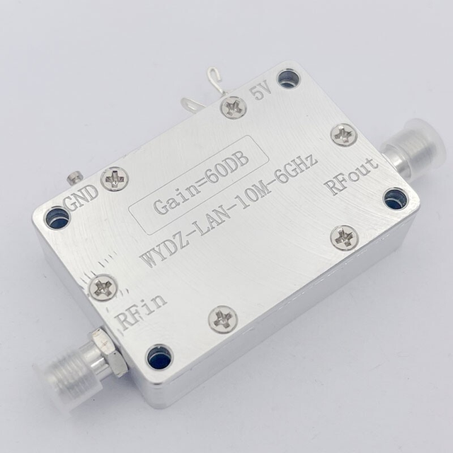 Plc 10MHz-6GHz 60dB High Gain LNA Wideband Amplifier Low Noise Amplifier pe66 OEM / ODM