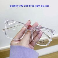 Gafas Ópticas Cuadradas de Moda 2025 al por Mayor con Logotipo Personalizado para Hombre y Mujer, Monturas TR90 con Protección Anti Luz Azul