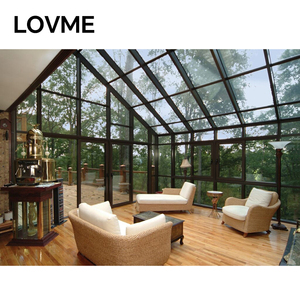 Design moderno Free Standing in alluminio Sunroom commerciale Solarium copertura Patio per alberghi giardino d'inverno <span class=keywords><strong>case</strong></span> di vetro - Product Image 1