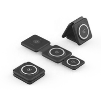 Cargador magnético plegable 3 en 1 para teléfono móvil, cargador inalámbrico de carga rápida de 20W