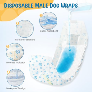 Pañales Ecológicos para Mascotas 2026 con Súper Absorción de Agua, en Diferentes Tallas, para Perros Machos y Hembras - Product Image 3