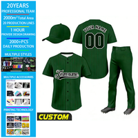 Ensemble de maillot de baseball pour homme, rayé, avec logo et nom imprimés numériquement, grande taille, respirant, chemises et pantalons courts, pour adulte
