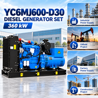 Groupe électrogène magnétique chinois Yuchai 360 kW, générateur à aimants permanents 360 kW avec moteur modèle YC6MJ600-D30