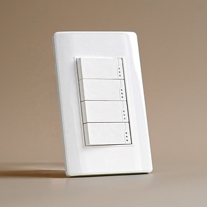 Sakelar dinding 4 Gang 1/<span class=keywords><strong>2</strong></span> cara gaya baru standar Amerika Selatan sakelar dinding elegan tahan api tombol tekan sakelar lampu ruangan - Product Image 1