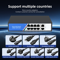 Switch PoE Gigabit de 8 Puertos Tshield, Full-Duplex/Half-Duplex, No Administrado, 20Gbps, Escritorio, Plug and Play, para Hogar, Oficina, Sistema CCTV, en Stock