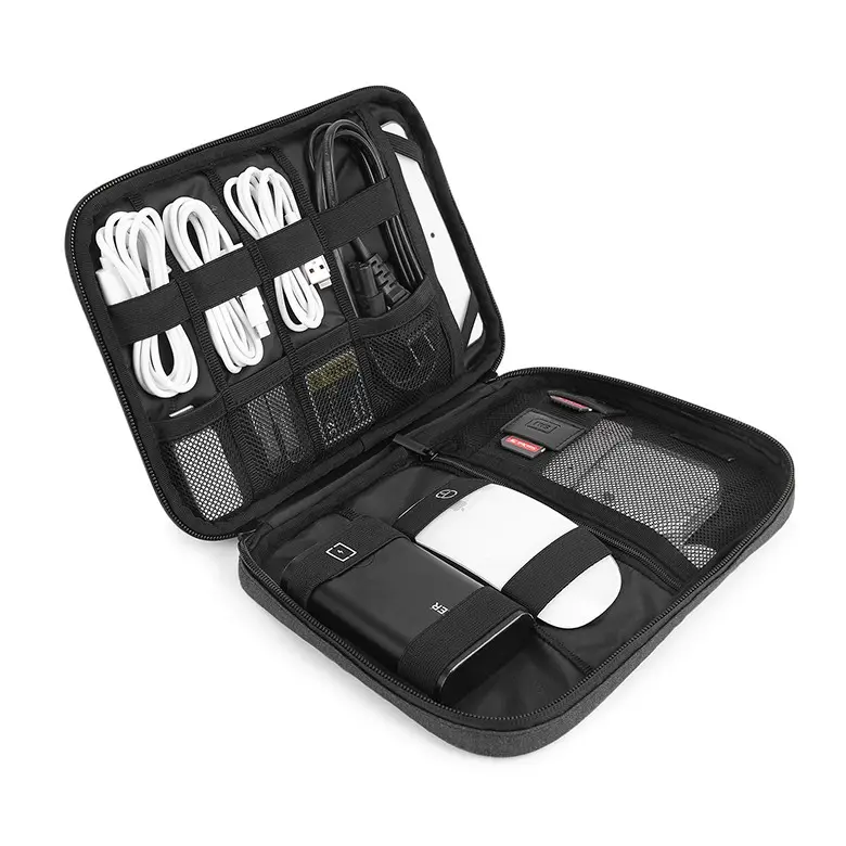 3 Layer Earphone USB Cable Charger Storage Tidy Organiser Travel Organizer Data Charging USB Cord Wire Cable Bag