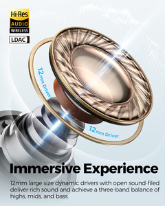Auriculares eadphone de 12mm, driver, 6 micrófonos, 52hrs de tiempo de trabajo 70ms, baja latencia - Product Image 3