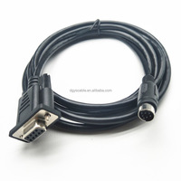 D-Sub 9-poliger Konverter von DB 9-Buchse zu Mini Din, 8-poliger Stecker, S232, Programmier kabel für SPS 3M Schwarz