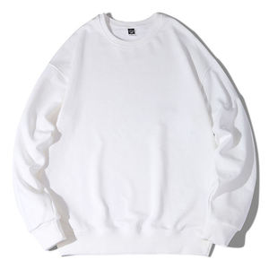 Vente en gros Sweat à capuche surdimensionné et brodé avec LOGO personnalisé en coton uni à col ras du cou pour hommes - Product Image 5