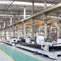 Machine de découpe laser à fibre haute puissance FINCM grand format 6M 12M 14M 16M 12KW 20KW 30KW pour tôle épaisse avec rail de sol