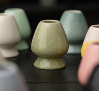 Support pour fouet à matcha en porcelaine japonaise BAMBUS, écologique, design traditionnel, coffret cadeau pour les ensembles de café et de thé