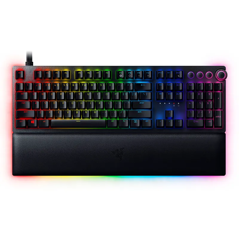 Keyboard Gaming mekanik RGB, saklar optik bergaris untuk Razer Huntsman V2