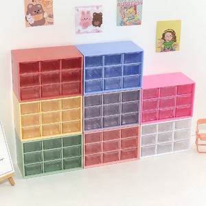 Desktop Nine Grid <b>Drawer</b> Organizer 50x40x30cm Stackable <b>Plastic</b> <b>Storage</b> Box For Desk Neatening Office Supplies Jewelry Hair - Product Image 1